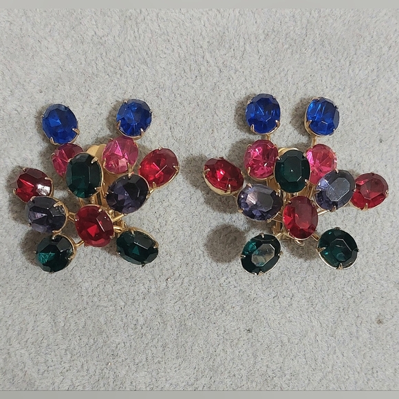 Vintage 80s clip on earrings - Picture 1 of 6
